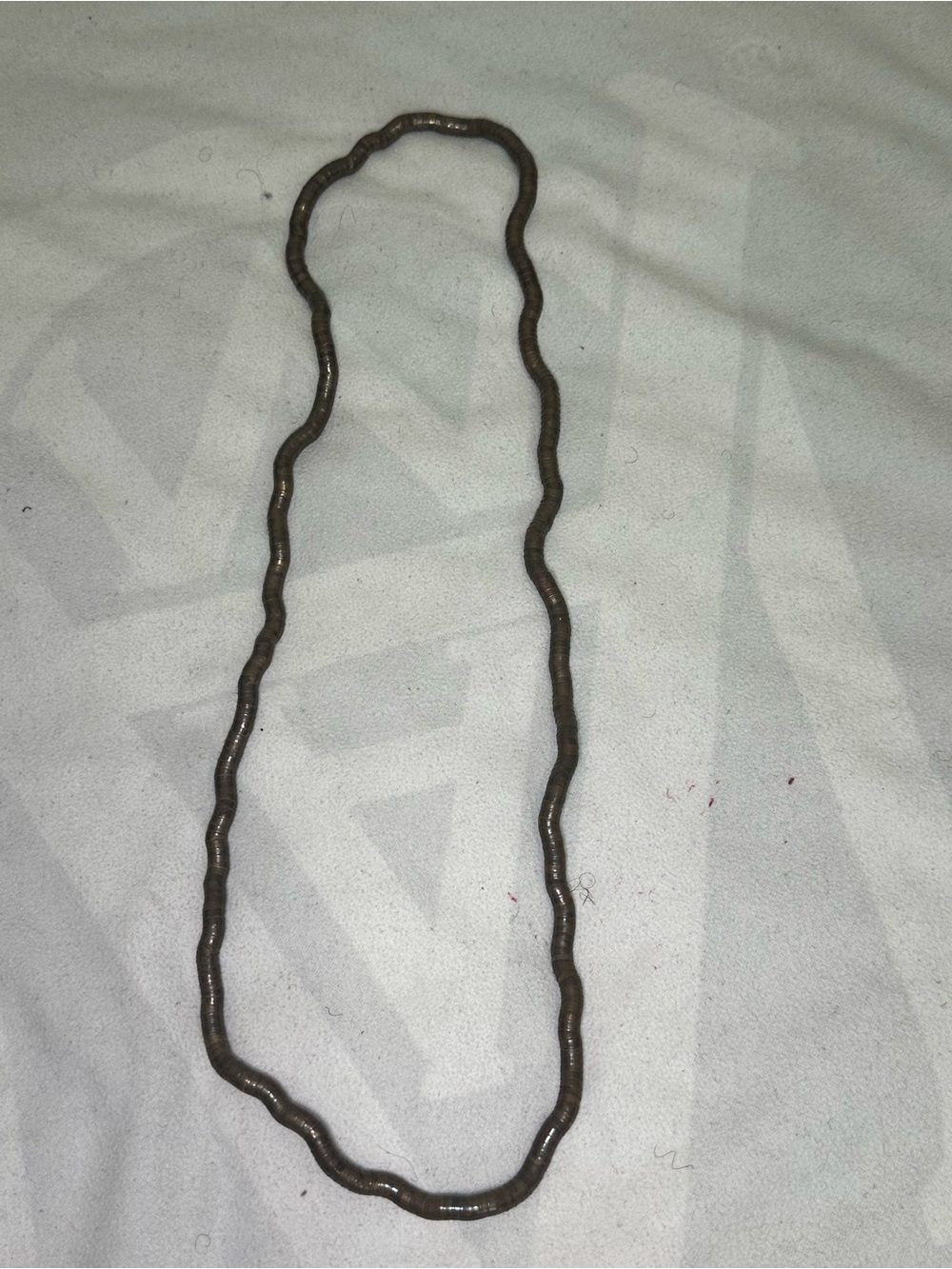 Pewter Tone Snake Chain Tube Necklace Flexible Vintage Style Statement Jewelry